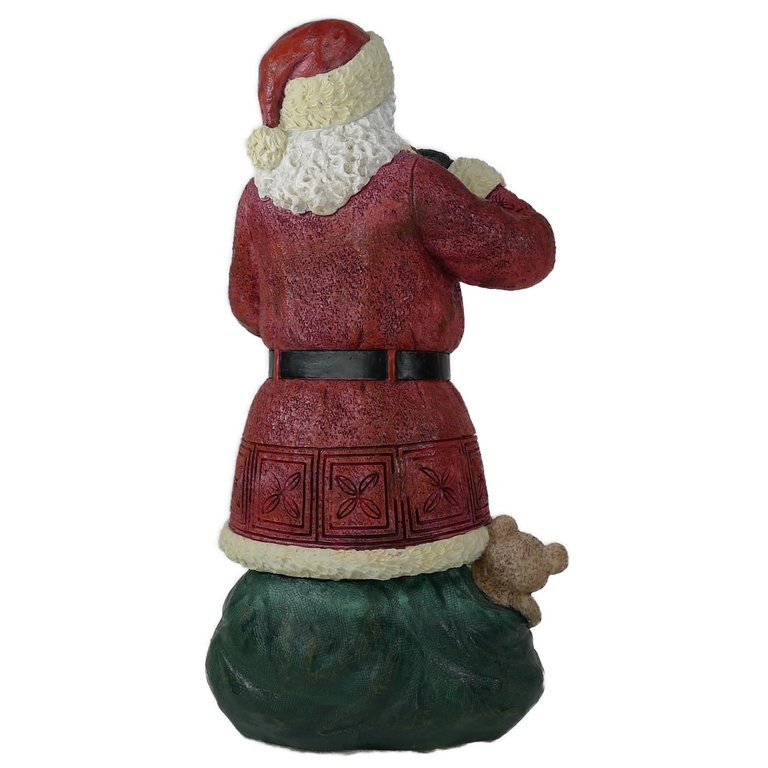 Black Santa Claus with Cookie and Milk 10.5''H