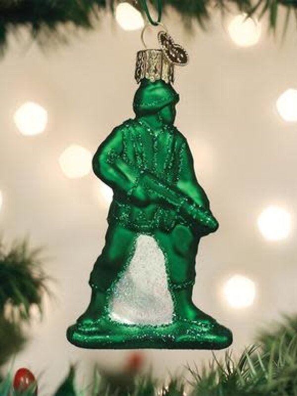Army Man Toy Glass Ornament 44144