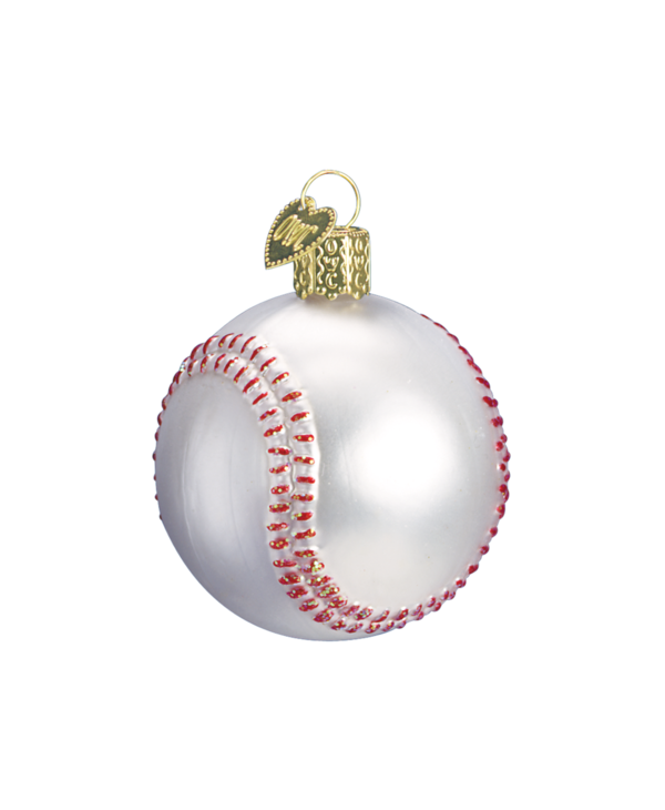Baseball Blown Glass Ornament