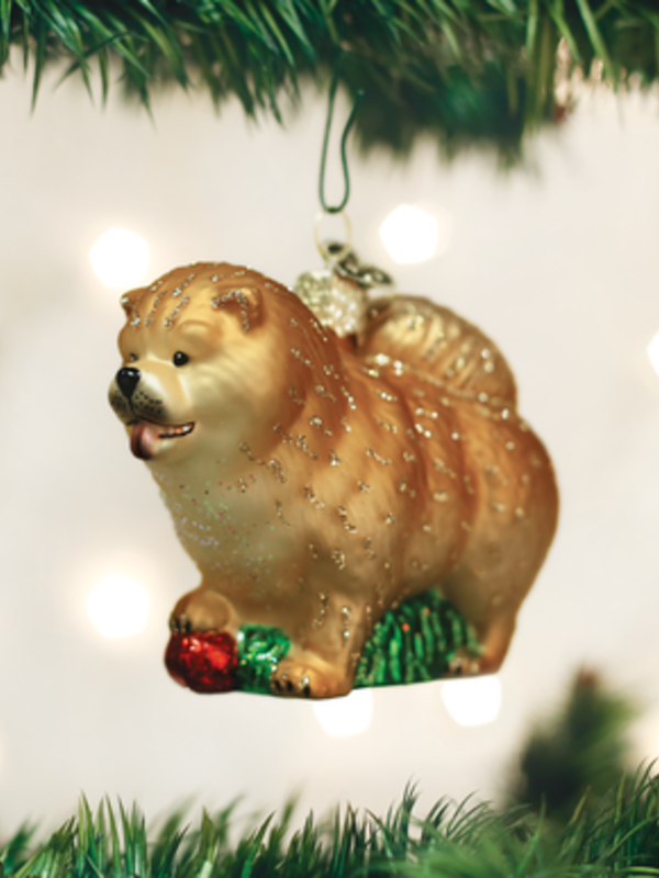 Chow Chow Glass Ornament 12497