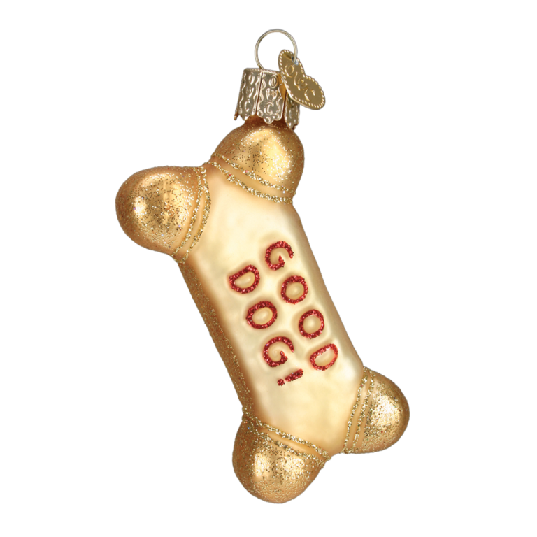 Dog Biscuit, Mouth Blown Glass Ornament