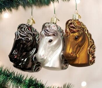 Horse Head, Glass Ornament 12104