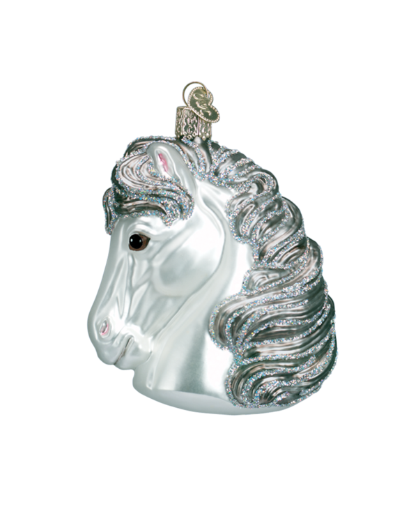 CHRISTMAS ORNAMENT BONNER'S GLASS BLACK HORSE HEAD WITH GOLD BRIDLE on eBid  United States