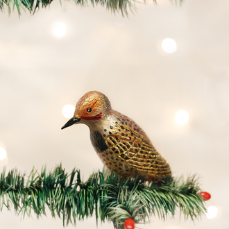 Old World Christmas Northern Flicker Bird Glass Ornament Old World Christmas Northern Flicker Bird Glass Ornament
