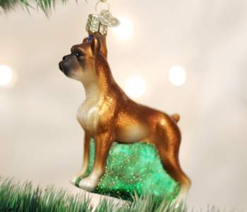 Boxer, Glass Ornament 12304