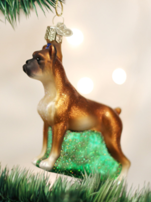 Boxer, Glass Ornament 12304