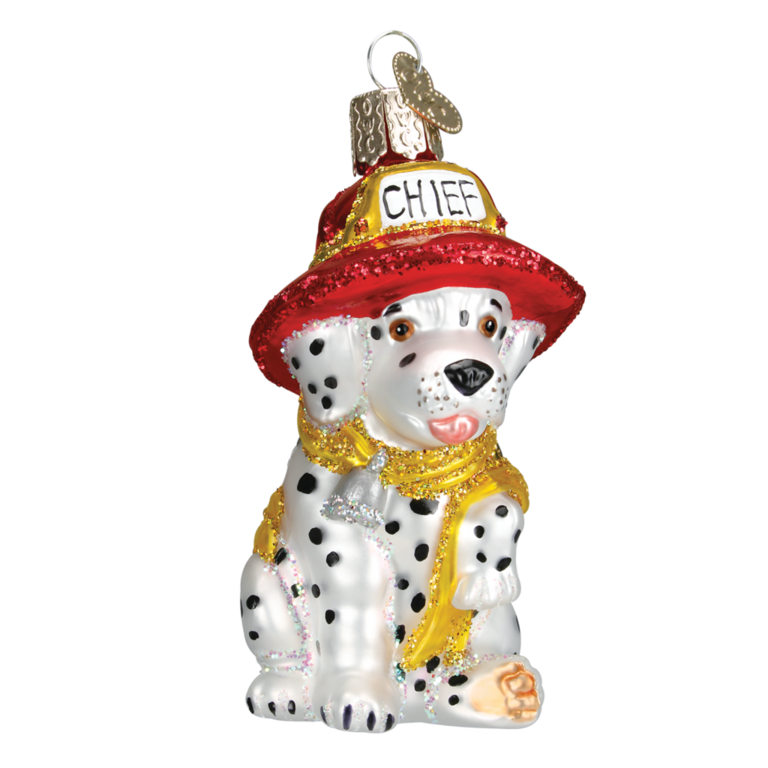 Dalmatian Pup, Mouth Blown Glass Ornament