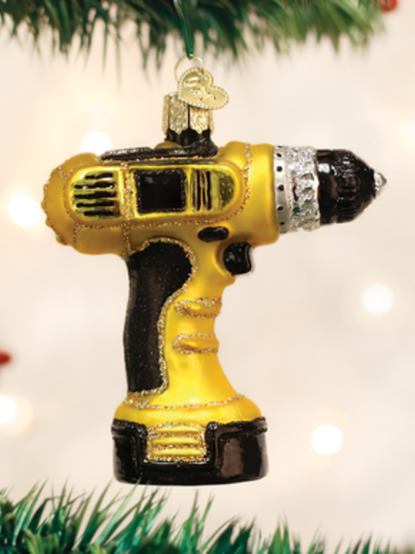 Battery Power Drill, Glass ornament 32249