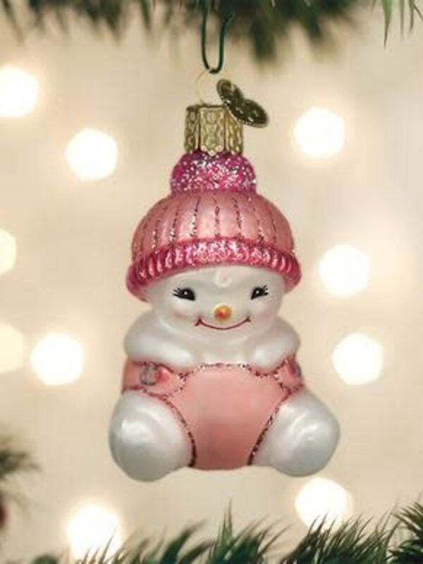 Snow Baby Girl, Glass Ornament 24191