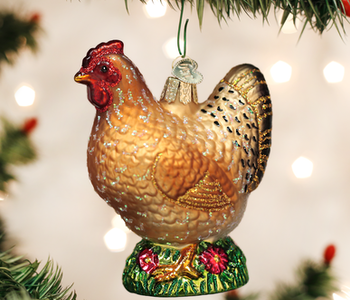 Spring Chicken, Glass Ornament 16115