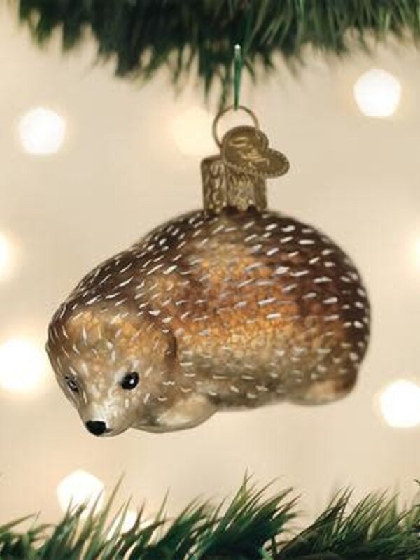 Vintage Hedgehog, Glass Ornament 51001