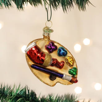Old World Christmas Artist's Palette Glass Ornament Old World Christmas Artist's Palette Glass Ornament