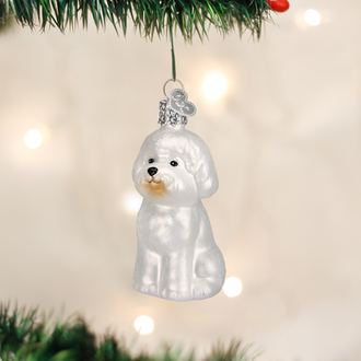 Old World Christmas Bichon Frise Dog, Glass Ornament Old World Christmas Bichon Frise Dog, Glass Ornament