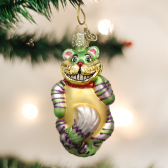 Old World Christmas Cheshire Cat Glass Ornament Old World Christmas Cheshire Cat Glass Ornament