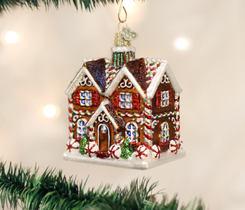 Christmastime Cottage Glass Ornament 20075