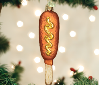 Corn Dog, Glass Ornament 32327