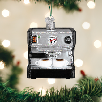 Old World Christmas Espresso Machine Glass Ornament Old World Christmas Espresso Machine Glass Ornament
