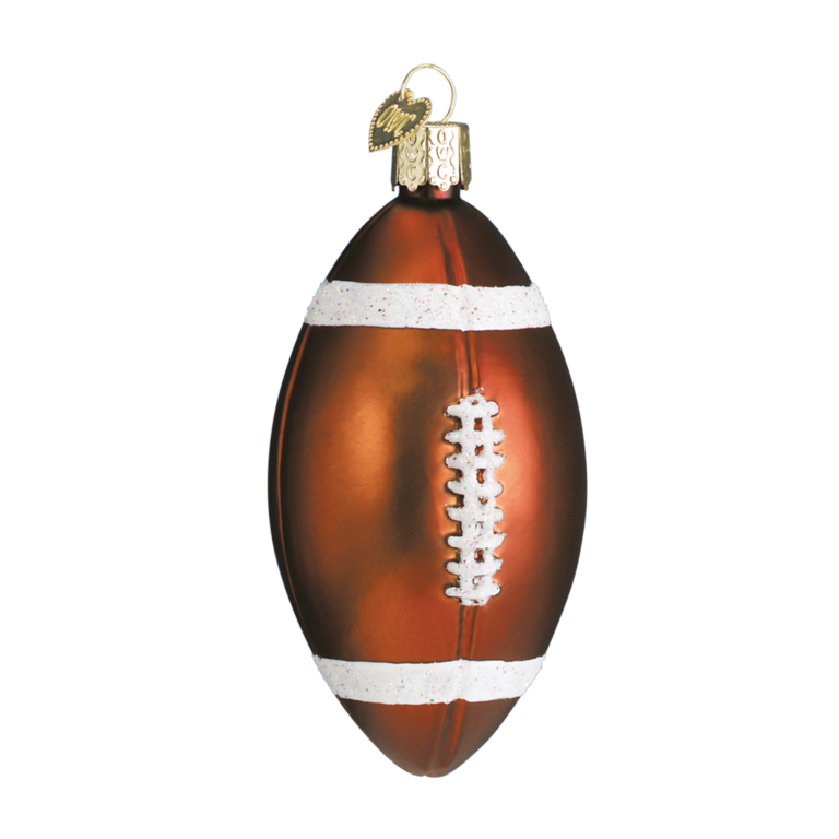 Football Mouth Blown Glass Ornament