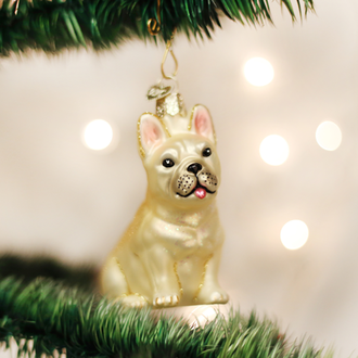 Old World Christmas French Bulldog Glass Ornament Old World Christmas French Bulldog Glass Ornament