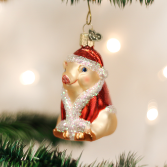 Jambon de Noël, Ornement en verre Jambon de Noël, Ornement en verre