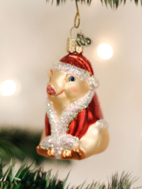 Christmas Ham, Glass Ornament