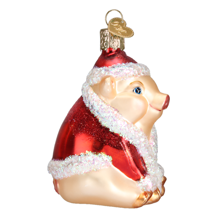 Christmas Ham, Mouth Blown Glass Ornament
