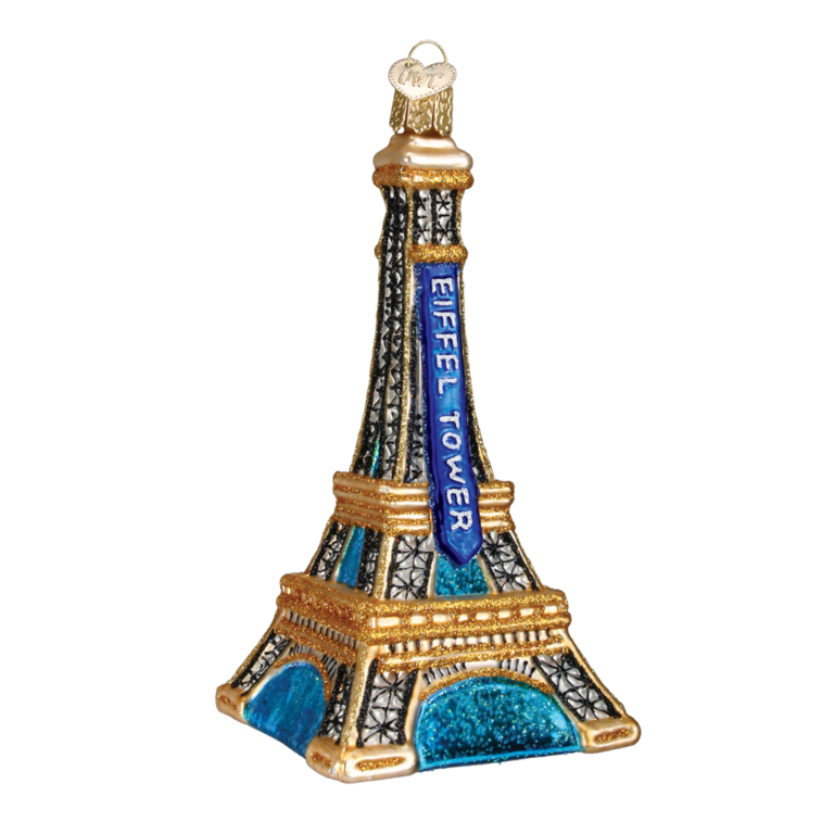 Eiffel Tower, Mouth Blown Glass Ornament