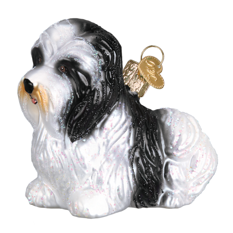 Havanese Dog, Mouth Blown Glass Ornament