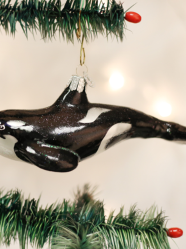 Orca Whale, Glass Ornament 12252