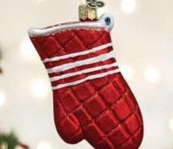 Oven Mitts, Glass Ornament 32298