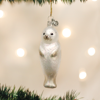 Old World Christmas Seal Pup, Glass Ornament Old World Christmas Seal Pup, Glass Ornament
