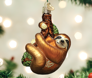 Sloth, Glass  Ornament 12523