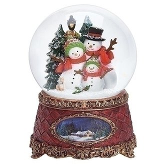 Roman Boule a Neige Musicale Famille Bonhomme de Neige 5.75"H 134067 Roman Boule a Neige Musicale Famille Bonhomme de Neige 5.75"H 134067