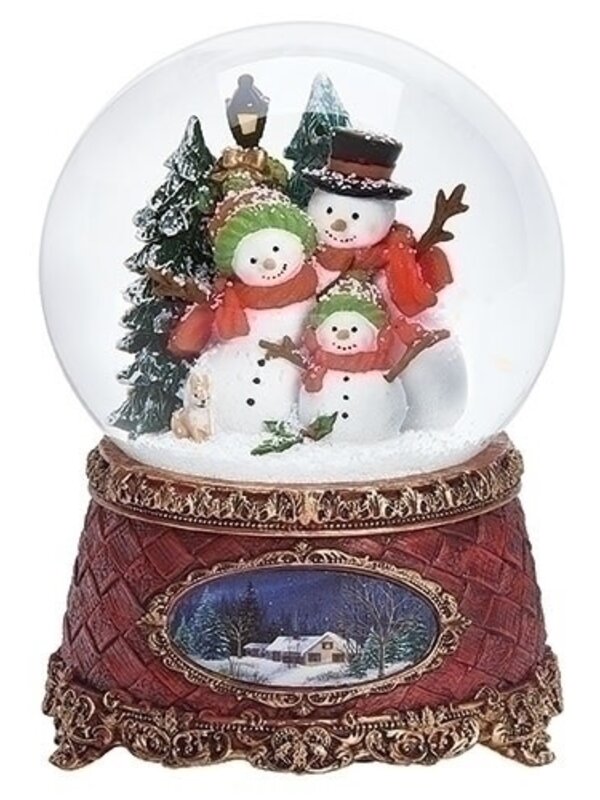 Musical Snow Globe Snowman Family 5.75 "H 134067