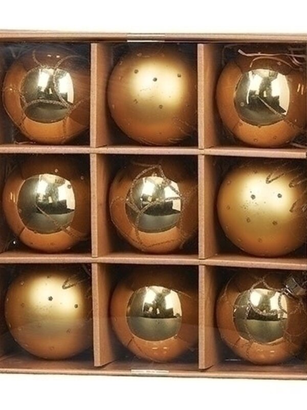 Ornement Boule en Verres Or