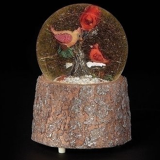 Roman Cardinals and Holly LED Musical Tourbillon Snow Globe 6 "H 134821 Roman Cardinals and Holly LED Musical Tourbillon Snow Globe 6 "H 134821