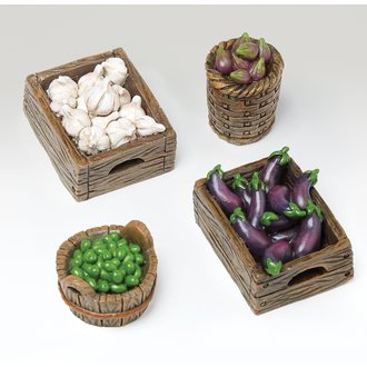 Fontanini Baskets and Crates Set of 4 for Fontanini Nativity 59548 Fontanini Baskets and Crates Set of 4 for Fontanini Nativity 59548