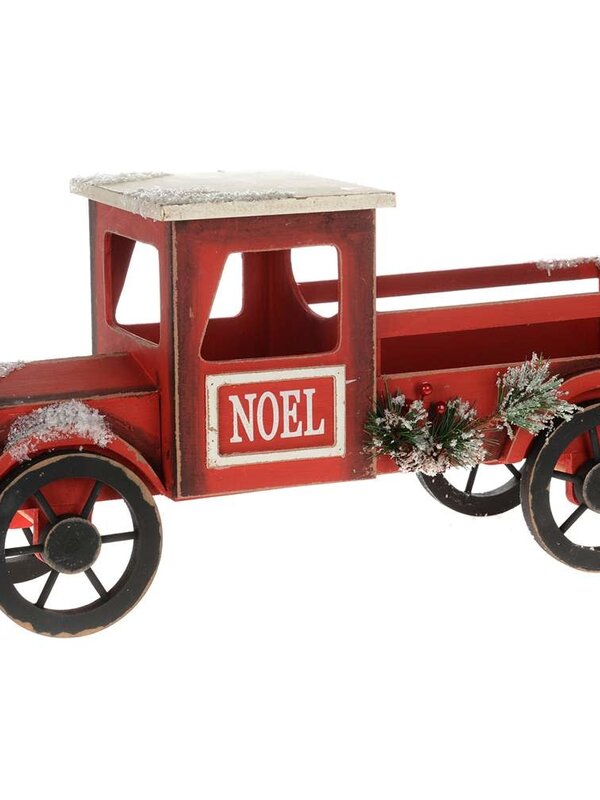 Camion Rouge et Blanc Vintage 20.5"