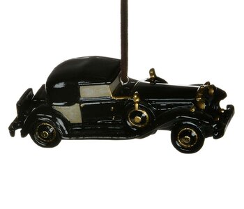 Ornement Automobile Antique Noir et Or 5x2"