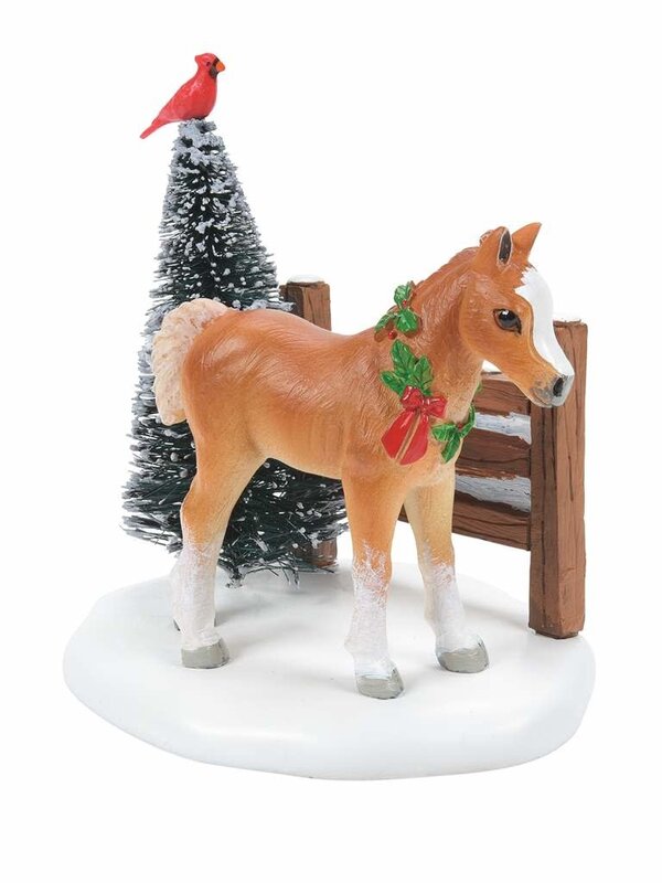 Cardinal Christmas Pony - Village Accessories 6007662