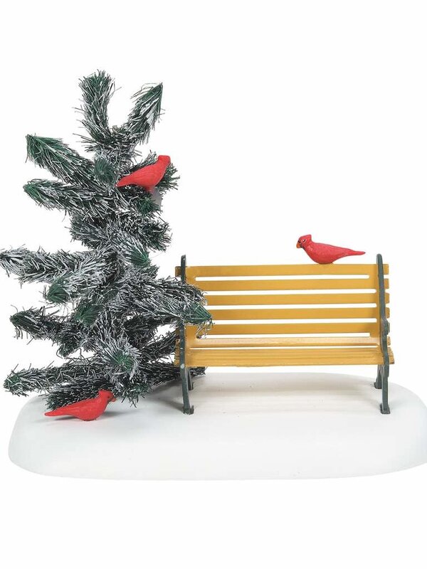 Cardinal Christmas Bench -  Village Accessoires 6007663