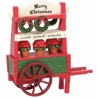 Department 56 Christmas Poinsettia Cart - Village Accessoires 6005524 Department 56 Christmas Poinsettia Cart - Village Accessoires 6005524