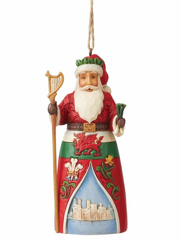 Welsh Santa Ornament- Jim Shore Heartwood Creek 6009465