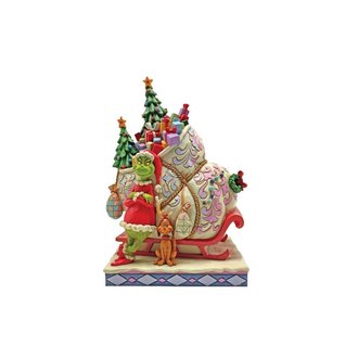 Jim Shore Grinch/Max Standing by Sleigh - Grinch by Jim Shore 6008884 NOUVEAUTE 2021 Jim Shore Grinch/Max Standing by Sleigh - Grinch by Jim Shore 6008884 NOUVEAUTE 2021