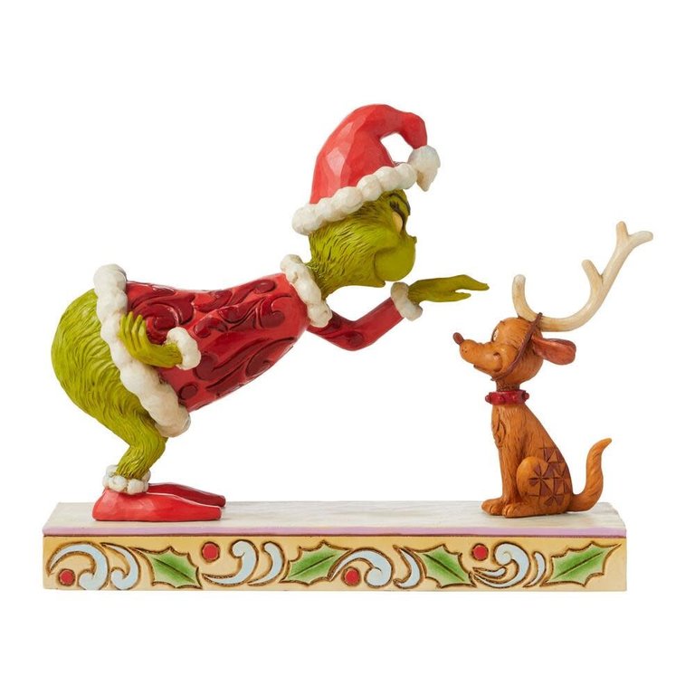 Grinch Petting Max - Grinch by Jim Shore