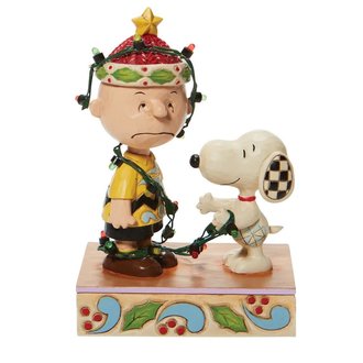 Jim Shore Charlie Brown Tangled Lights - Peanuts by Jim Shore 6008954 NEW 2021 Jim Shore Charlie Brown Tangled Lights - Peanuts by Jim Shore 6008954 NEW 2021