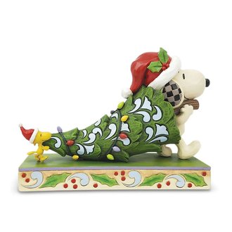 Jim Shore Snoopy Carrying Christmas Tree Peanuts by Jim Shore 6007244 Jim Shore Snoopy Carrying Christmas Tree Peanuts by Jim Shore 6007244