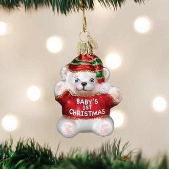 Old World Christmas Baby's 1st Christmas, Glass Ornament Old World Christmas Baby's 1st Christmas, Glass Ornament