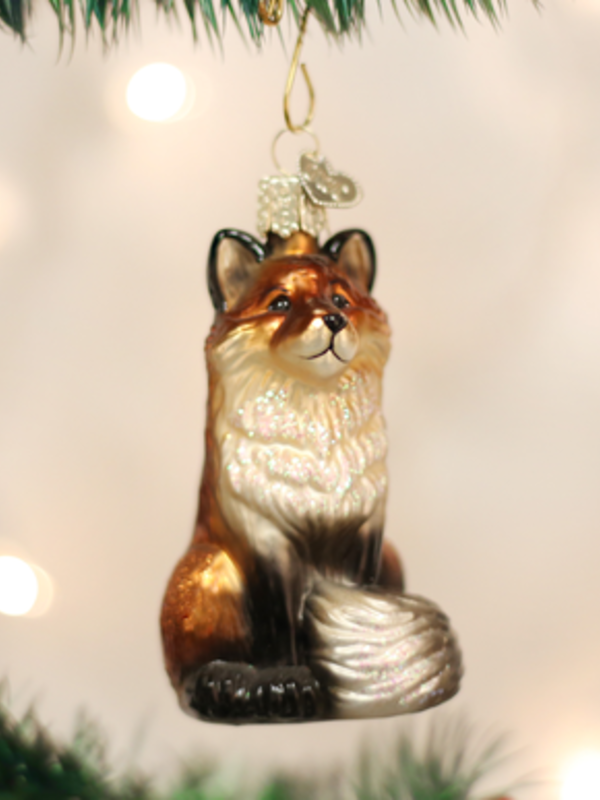 Fox, Glass Ornament 12099