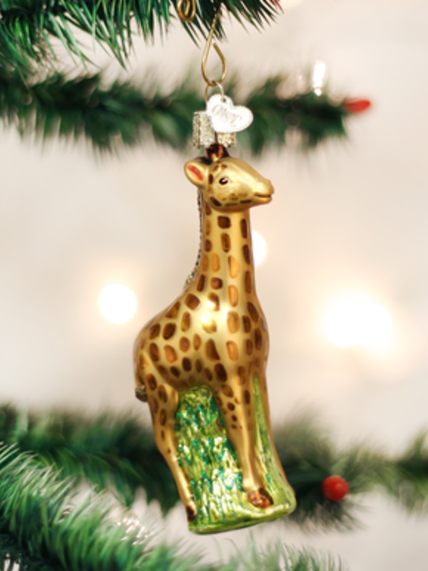 Baby Giraffe, Glass Ornament 12107